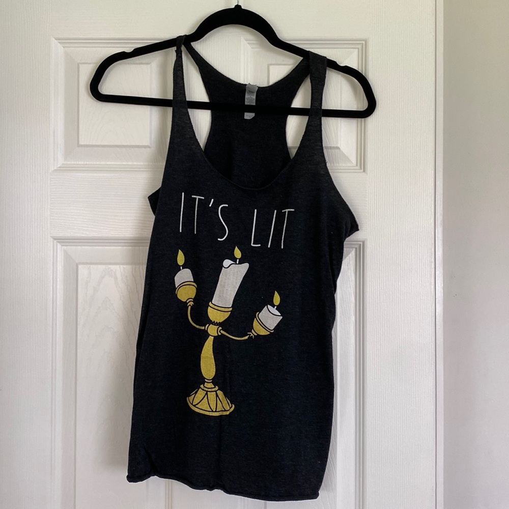 Disney beauty and the beast racer back tank